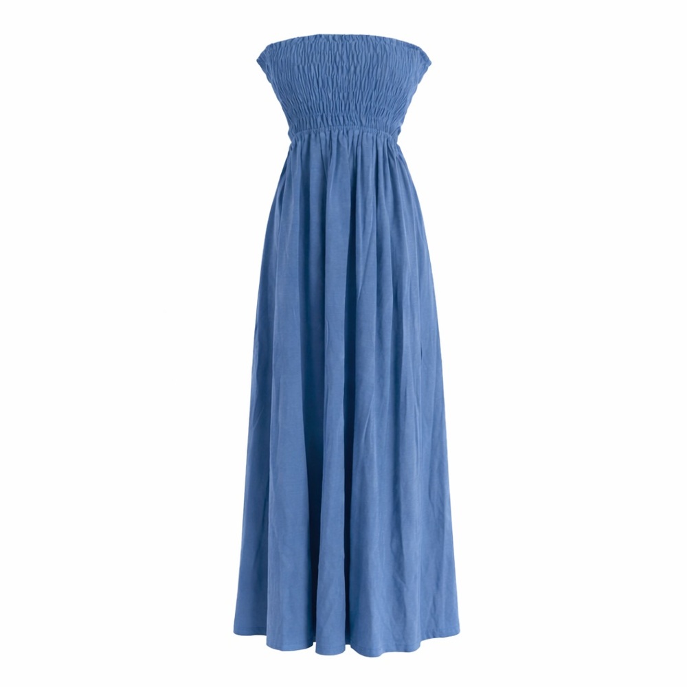 NWT Sundry French Blue Smocked Bodice Side Cut Out Dress Sz 1